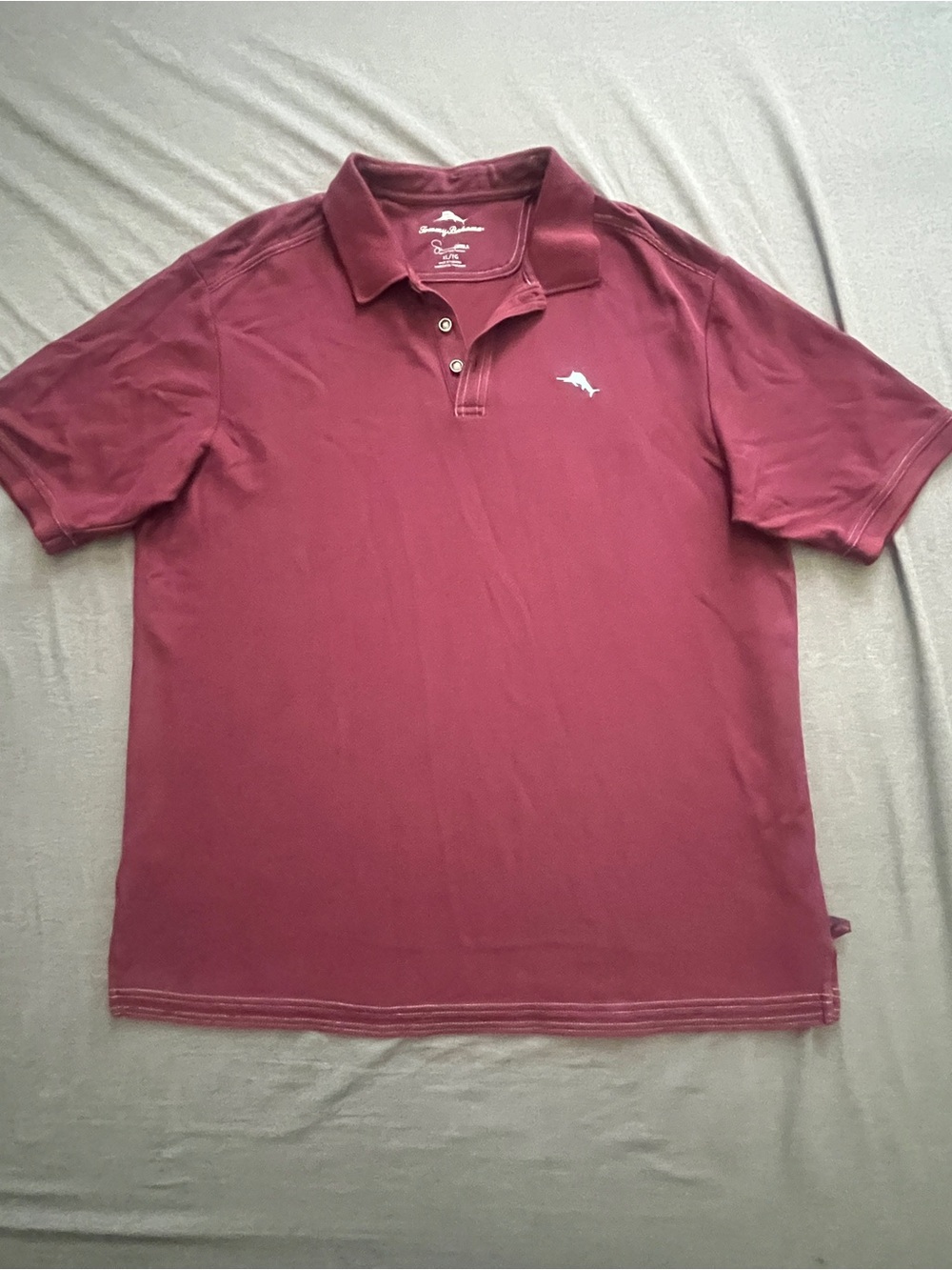 Tommy Bahama Men's Burgundy Polo with Logo